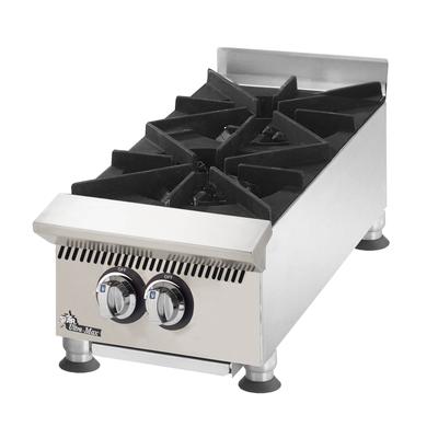 Star 802HA LP 12" Ultra-Max Gas Hotplate w/ 2 Burners & Manual Controls, Liquid Propane, Stainless Steel, Gas Type: LP