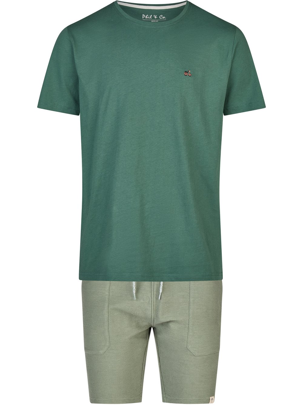 Phil & Co. Berlin Pyjama Herren grün, XXL