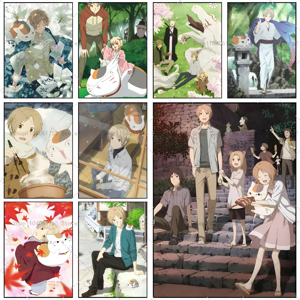 1pc natsumes Buch der Freunde Anime Poster selbst klebende Kunst wasserdichten Papier Aufkleber Kaffeehaus Bar Zimmer Wand dekoration Image