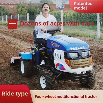 agricultural tractor small four-wheel hand-held micro-tiller