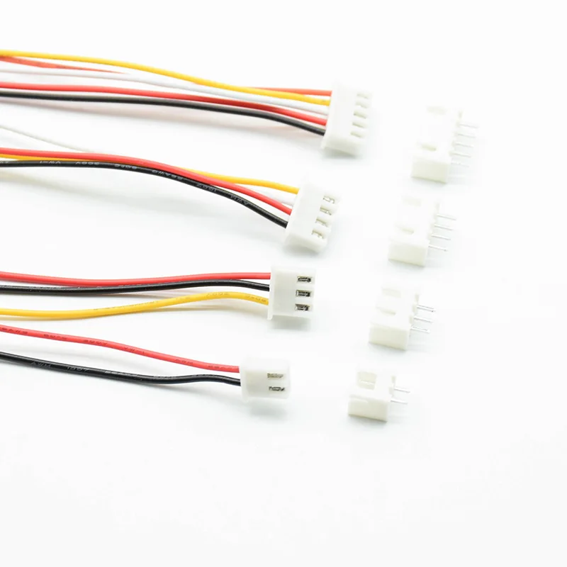 10 stücke 10 cm/20 cm/30 cm Länge stecker Draht Kabel 26AWG Männlich Weiblich Steckdose JST XH2.54 2/3/4/5/6Pin Pitch 2,54mm Stecker Image