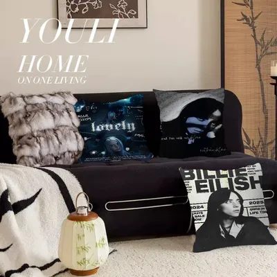 Pop Star B-billie Kissenbezug für Schlafzimmer, Zimmer und Wohnzimmer, Sofa, dekorativer Kissenbezug Image