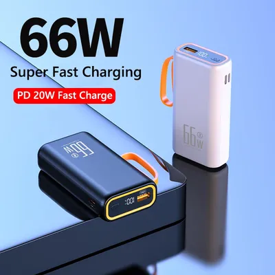 20000 mAh 66 W Schnelllade-Powerbank Tragbares externes Ladegerät für iPhone 16 15 X Huawei Xiaomi Samsung Mini Power Bank