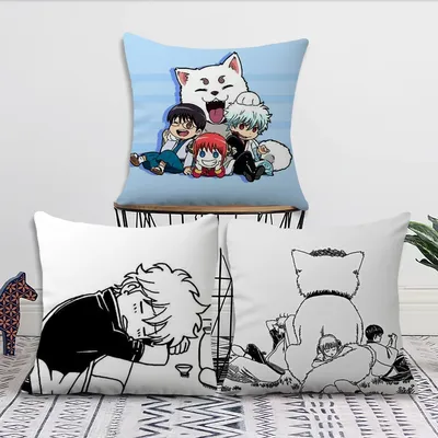 Anime GinTama Kissen Fall Sofa Wohnzimmer Druck Dekoration Zimmer Home Office Kaffee Shop Auto Image