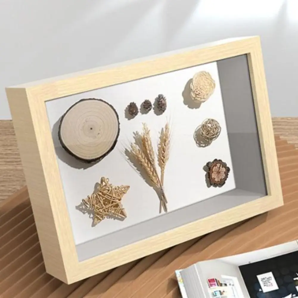 5cm dicke tiefe Box Foto rahmen Bild Speicher Fall Holz Bilderrahmen Blume Schatten Probe Rahmen Box Foto Display Box