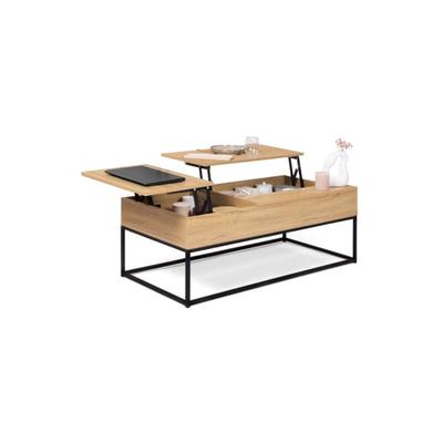 Couchtisch mit 2 hochklappbaren Platten rechteckig DETROIT Industriedesign Image