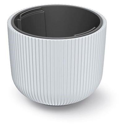 Prosperplast - Weißer Blumentopf, mit Tank, milly Kollektion, 23,9 x 23,9 x 19,7 cm, Image