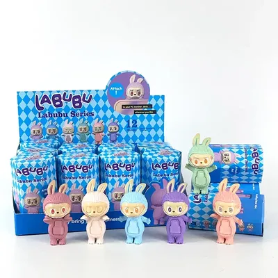Labubu Hippers 1-12PCS Blind Box Figure Action Figurine Doll Collection Pvc Model Toys Wholesale