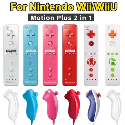 For Nintendo Wii U Console 2 in 1 Wireless Remote Gamepad Nunchuck Controller set motion Plus with