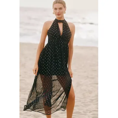 Celandine Beach Disco Plunging Maxi Dress