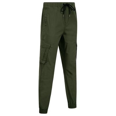 Trousers Fairbanks Stretch Cotton Blend Elastic Waist Multi-Pocket Cargo Trousers in Grape Leaf / XL - Tokyo Laundry