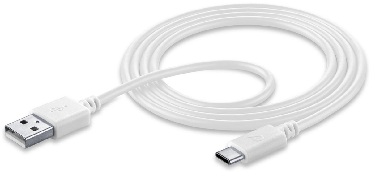 Cellularline Power Data Cable 1,2 m USB-A/ Typ-C White Image