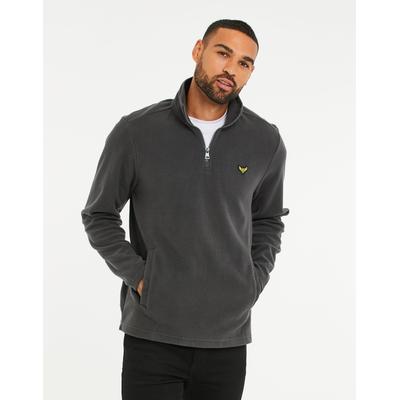Charcoal Grey Quarter Zip Microfleece Sweatshirt