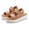 Plateausandaletten LASCANA "Sommerschuh, Sandale, Sandalette, offener Schuh", Damen, Gr. 37, braun (camelfarben), Obermaterial: 100% Rindsleder. Futter: 100% Rindsleder. Decksohle: 100% Synthetik. Laufsohle: 100% Synthetik, unifarben, casual,...