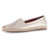 Slipper GABOR, Damen, Gr. 38, gold (goldfarben), Ziegenleder, metallic, casual, Schuhe, Schlupfschuh, Bequemschuh, Flats mit jutebezogenem Plateau