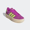 Sneaker ADIDAS SPORTSWEAR, Gr. 39, flash pink, lucid lemon, silber metallic, Leder, Synthetik, sportlich, Schuhe, Design auf den Spuren des adidas Gazelle Bold