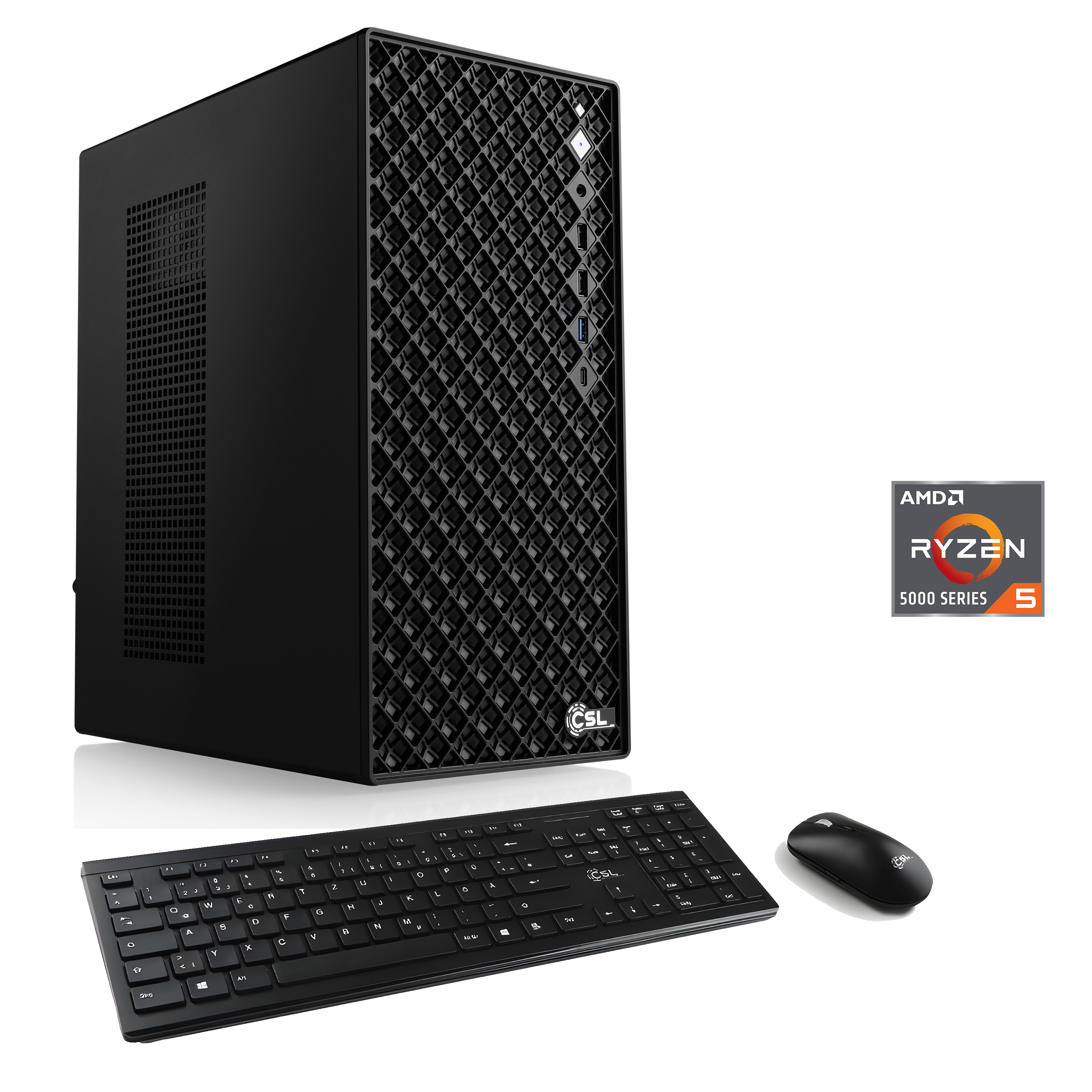 CSL PC "Mystic V24067", schwarz, Microsoft Windows 11 Home (64 Bit), 16 GB RAM 500 GB SSD, Desktop-PCs, PC Image