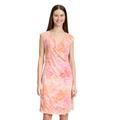 Druckkleid CARTOON "Cartoon Casual-Kleid ohne Arm", Damen, Gr. 40, Normalgrößen, bunt (orange, pink), Obermaterial: 95% Polyester, 05% Elasthan. Futter: 95% Viskose, 5% Elasthan., feminin, körpernah kurz, U-Boot-Ausschnitt, Kleider, Muster