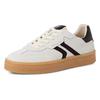 Plateausneaker TAMARIS, Damen, Gr. 41, weiß (sanftes weiß), Veloursleder, Glattleder, kontrastfarbene Details, Fischgratmuster, sportlich, Schuhe, Freizeitschuh, Halbschuh, Schnürschuh mit gepolstertem Schaftrand