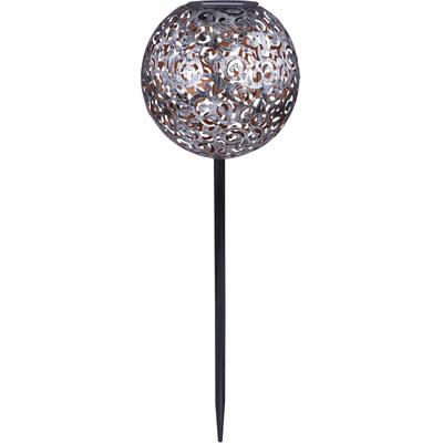LED Solarleuchte GLOBO LIGHTING "SOLAR", silber, 1 flammig,, Lampen, Solarlampe für Garten, Toller Lichteffekt, Solarkugel mit Erdspieß Image