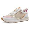 Keilsneaker TAMARIS, Damen, Gr. 40, gold (weiß, goldfarben), Lederimitat, Textil, sportlich, Schuhe, Freizeitschuh, Halbschuh, Schnürschuh in schmaler Form