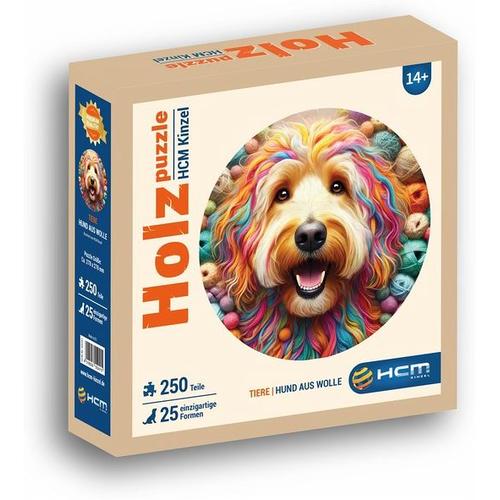 Holzpuzzle - Hund aus Wolle 250 Teile - HCM Kinzel