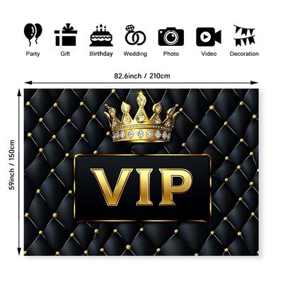 TEMU 1pc And Golden Polyester Family Photo Backdrop, Universal Holiday Themed, No Electricity Or Battery Needed, Wall Decor Image
