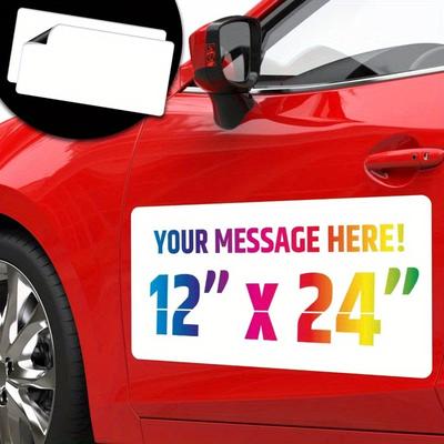 TEMU Car Magnetic Sticker Custom Pattern Text Advertising Door Truck Refrigerator Sticker Diy Image