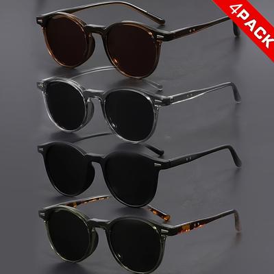 TEMU 4 Pairs Of Glasses For Men And Women - Essential For Men's Parties, Women' Leisure, Shopping Photoshoots, Birthday Parties, Field Image