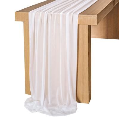 TEMU 1pc Wedding Arched Fabric Runner In Multiple Colors With Pleated Design, Weddings, Birthday Parties, Gatherings Image