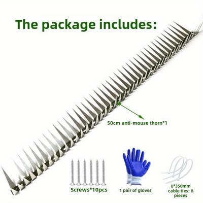 TEMU 4pcs Bird Proof Spikes,stainless Steel Raccoon, Squirrel Blocking Spikes, Stop Pigeons, , Cats From Window/garden/fence//porch, Protect Bird Feeder Posts, Bird Repellers Image