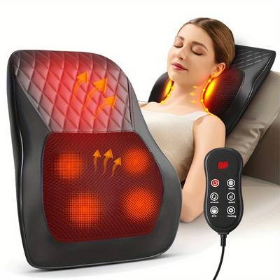 TEMU Electric Massage Pillow For Neck 3d Kneading Heat Massager Pillow For Head Back Kness For Full Body Festival Gift