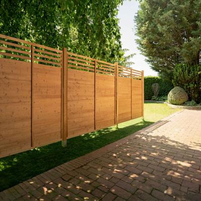 Holz Sichtschutzzaun soma - 180 x 180 cm Größe: 1x Element + 2x Pfosten Holzzaun Gartenzaun Image