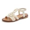 Sandale LASCANA "Sommerschuh, offener Schuh, Pantolette", Damen, Gr. 38, beige (creme), Obermaterial: 100% Textilmaterial. Futter: 100% Textilmaterial. Decksohle: 100% Lederimitat. Laufsohle: 100% Synthetik, unifarben, Glitzer, casual, Schuhe, in...