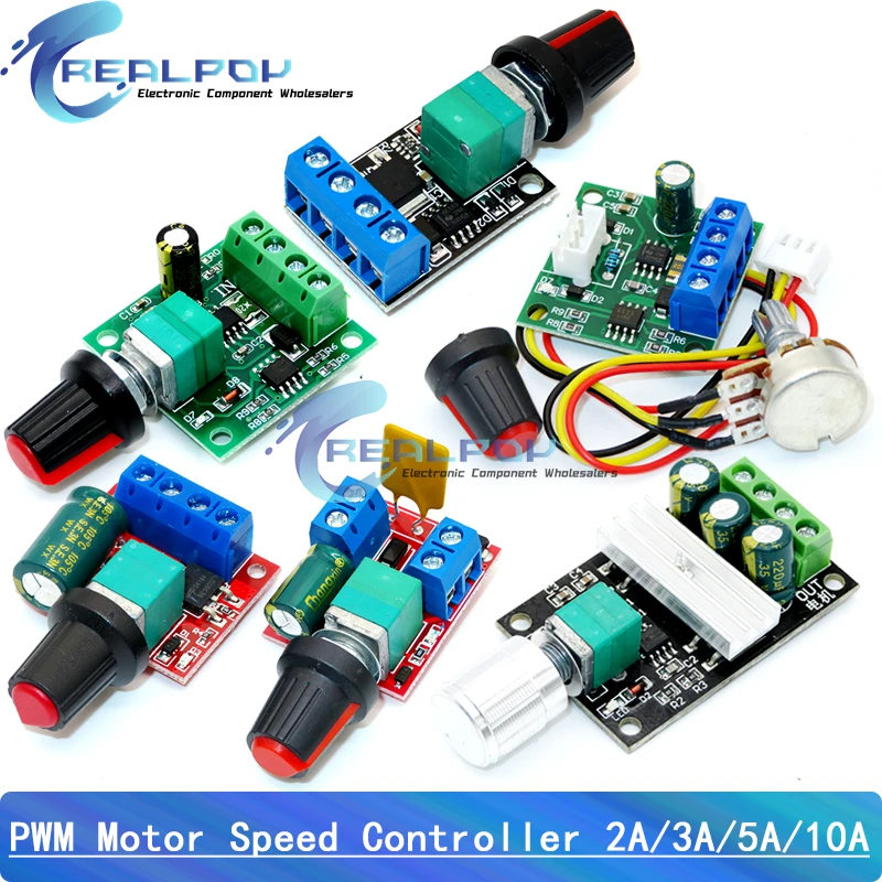 DC 1,8 V-35 V 2A 3A 5A 10A 30W 80W 90W PWM Motor Drehzahlregler Niederspannung Motor Drehzahlregler PWM Einstellbares Antriebsmodul Image