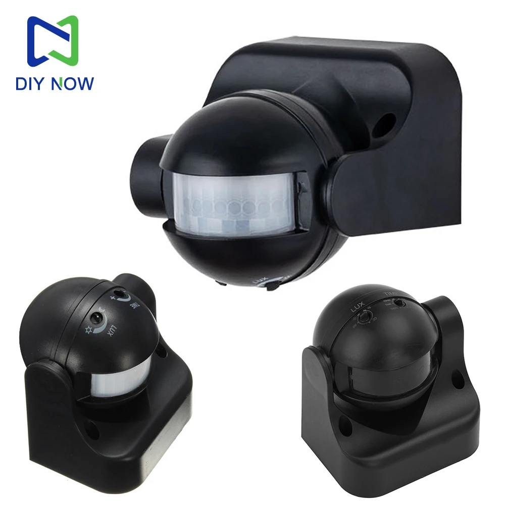 Ac110-240V Bewegungssensor, 180-Grad-Infrarot-Sensor für menschliches Flutlicht, Sonde für den Außenbereich, regen- und staubdicht, LED-Sensor, 3–2000 Lux