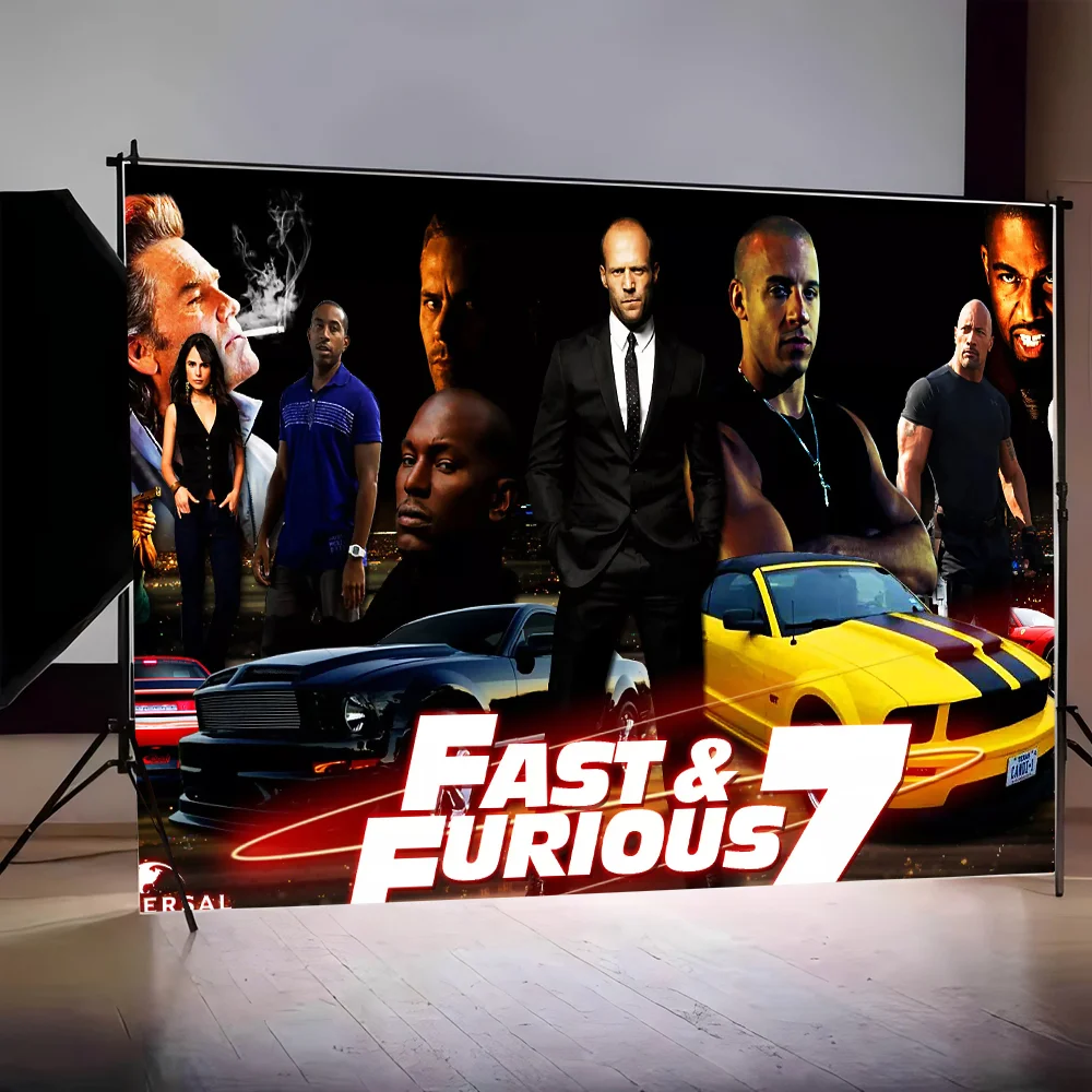 Fast and Furious Muster-Hintergründe für Fotografie, Kindergeburtstag, Party, Poster, Blumen, Ballon, Dekor, Fotohintergrund