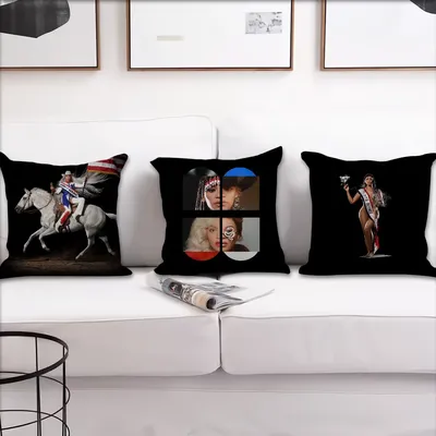 B-Beyonce Singer Cowboy Carter Kissenbezug Wohnzimmer Home Sofa Büro Shop Cover Druck Komfort Dekoration Nordic Einfachheit Image