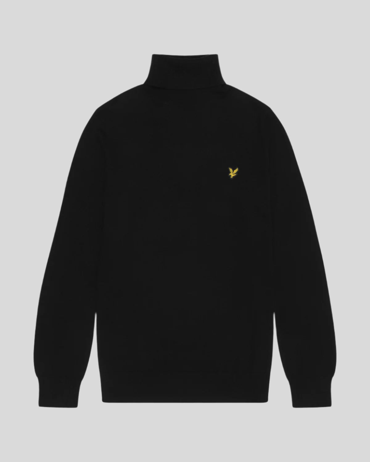 Lyle & Scott Baumwolle-Merino Rollkragenpullover - Schwarz Image