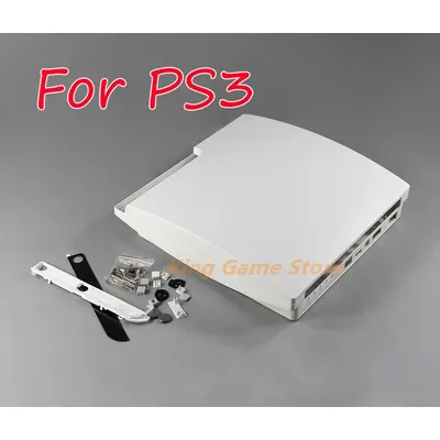 1 satz Für playstation 3 PS3 Slim hohe qualität Weiß Schwarz Volle Gehäuse Shell Fall Mit Teilen für Image