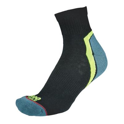 1000 Mile - Herren Aktive Viertel Repreve Gepolsterte Socken mit Flachnaht - Schwarz / Türkis Image