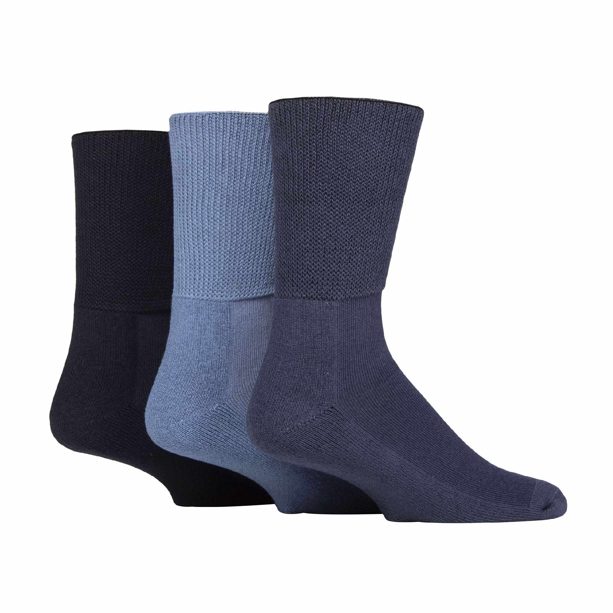 3er-Pack Extra Breite Bambus Diabetikersocken für Schwellungen in den Beinen Image