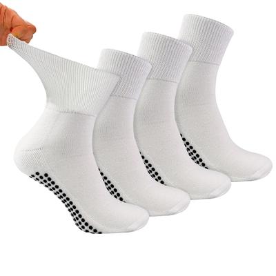 4er-Pack Kurze Bambus-Diabetikersocken mit Grips für Männer und Frauen Image