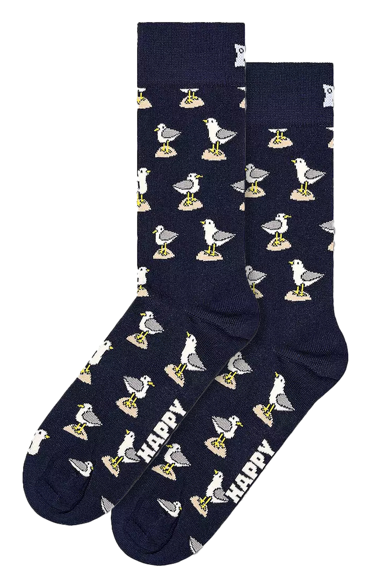 Happy Socks - Möwen Socken | Lustige Druck Socken in Marineblau - Marineblau