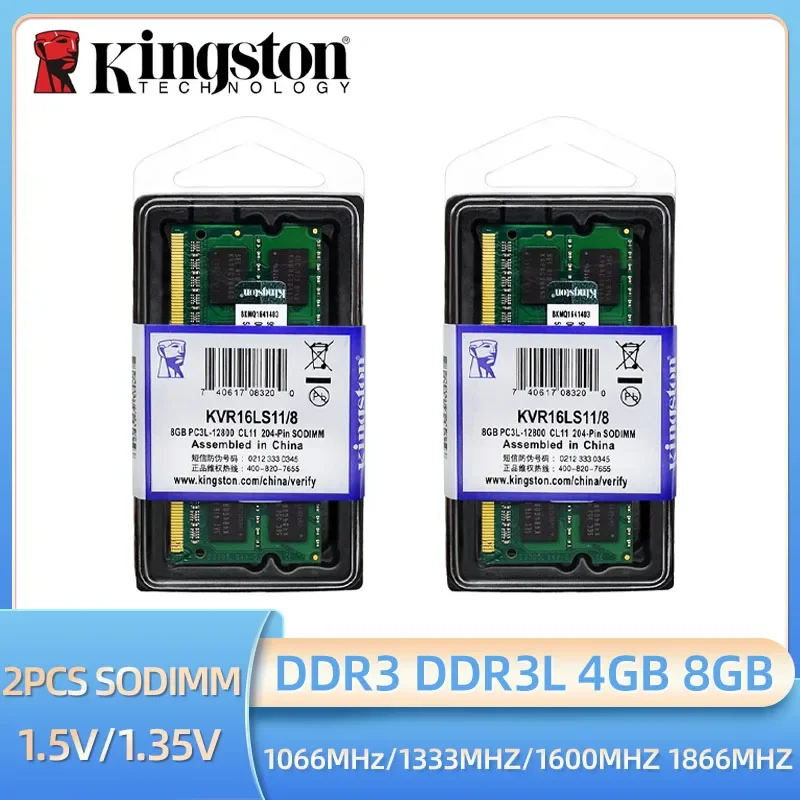 Kingston Laptop Ram 4GB 8GB DDR3 DDR3L 1600Mhz 1066MHz 1333Mhz 1866Mhz SODIMM PC3-12800 PC3-14900 Notebook Ram DDR3 Dual Channel Image