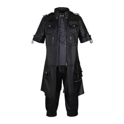 Anime Outfit xv Noctis Lucis Caelum Cosplay Uniform Leder Kostüm T-Shirt Set Herren Damen Anzug Image