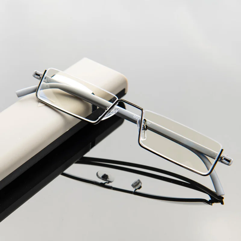 Metall Anti-blaues Licht Lesebrille Weitsichtige Brillen Männer Business Brillen Dioptrien 0 + 1,25 + 1,75 + 2,25 + 2,75 Image