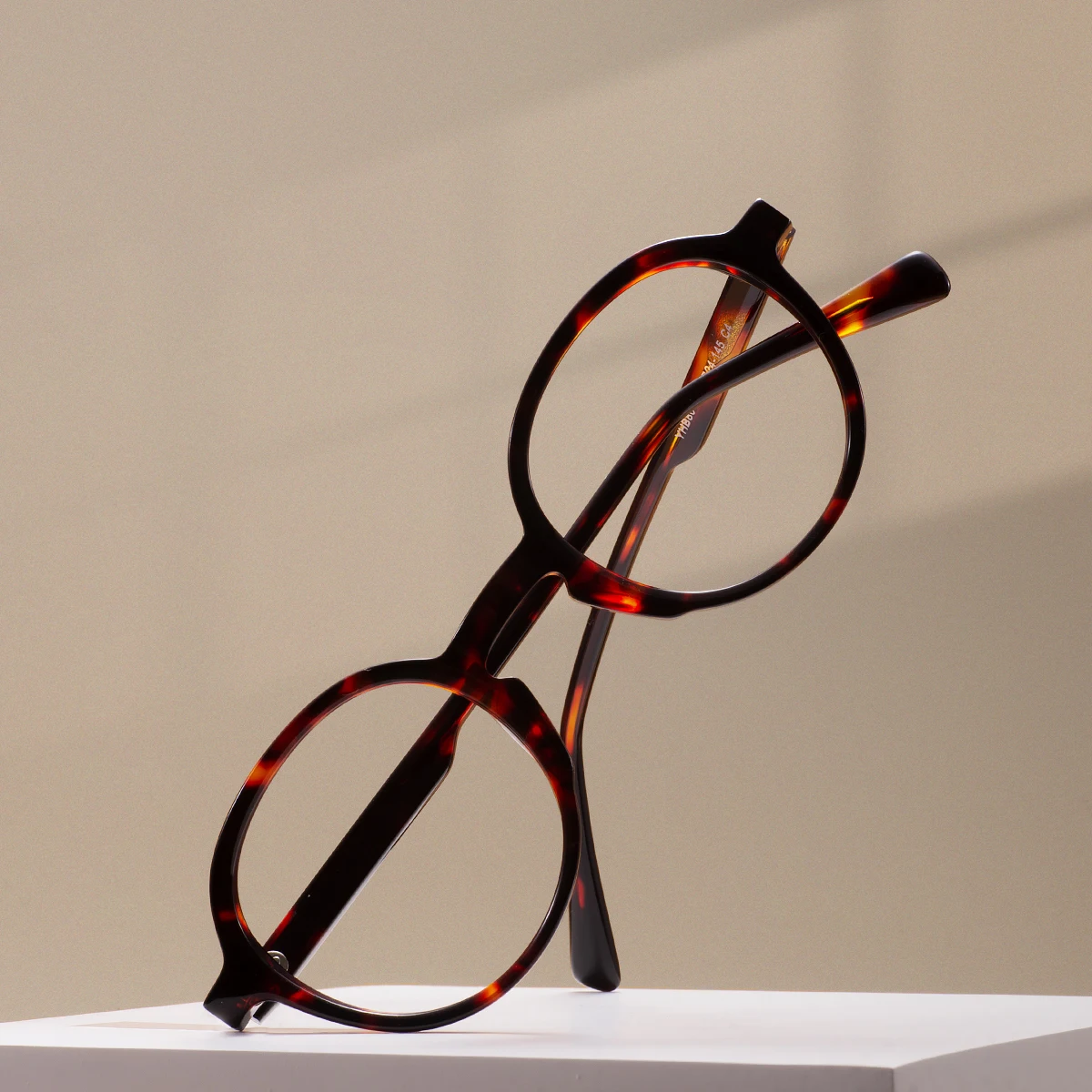 Vintage kleine ovale Vollrandmode für Männer und Frauen, transparente, stilvolle runde Brillengestelle für verschreibungspflichtige Gläser Image