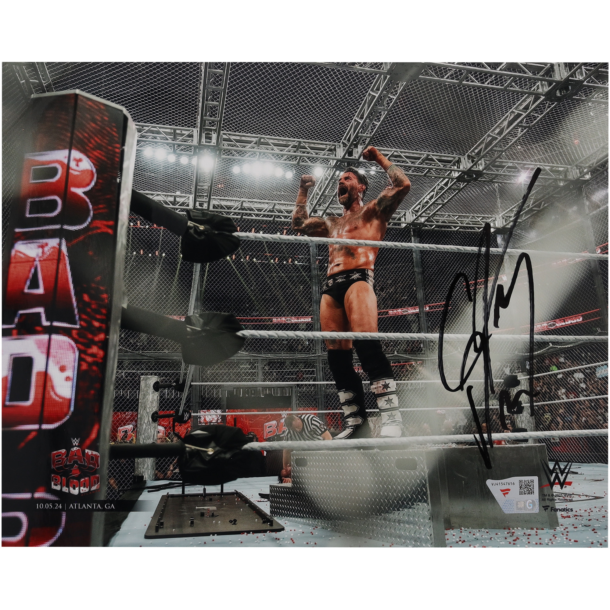 Foto mit Autogramm von CM Punk WWE - 8 x 10 Zoll Image