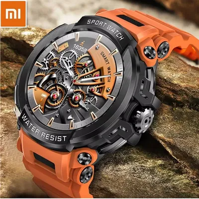 Xiaomi 1,5" Bluetooth Anruf GPS Smart Watch Männer 120+ Sport Fitness Tracker Gesundheitsmonitor Smartwatch für Android IOS 600mAh T90